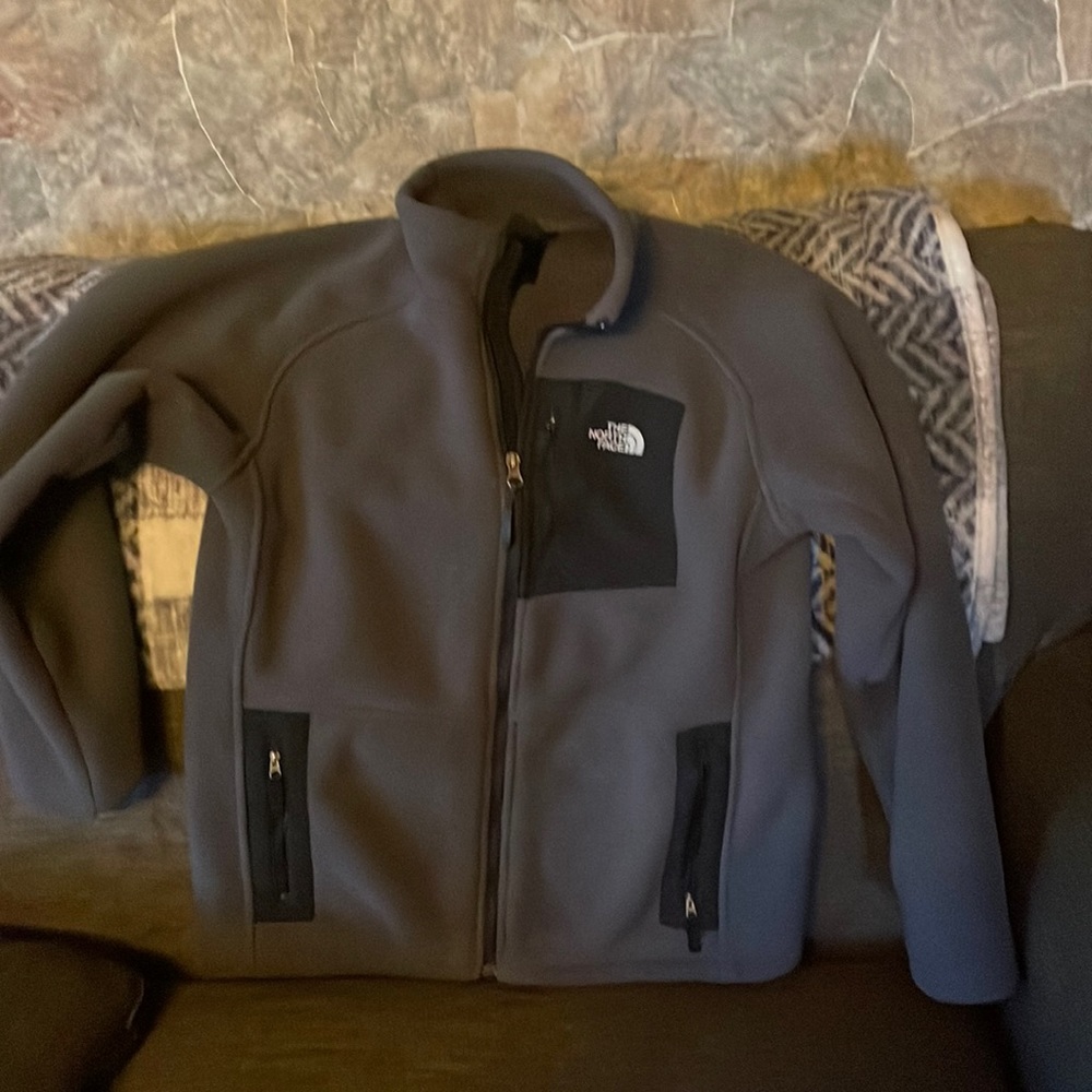 North face fleece jacket grey and black XL/TG. 18